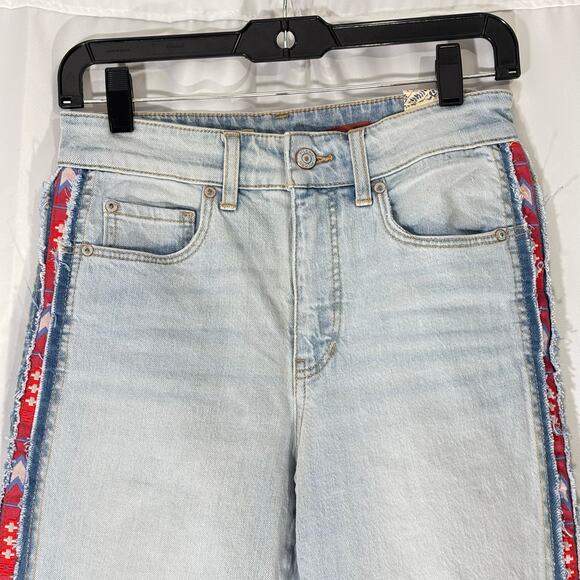 NWT Pilcro Anthropologie Vintage Straight Jeans High Rise Side Stripe 26 - Picture 4 of 6
